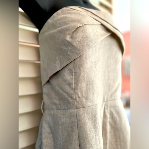 Tart Collection Metallic linen strapless romper Sz Large - Picture 3 of 15